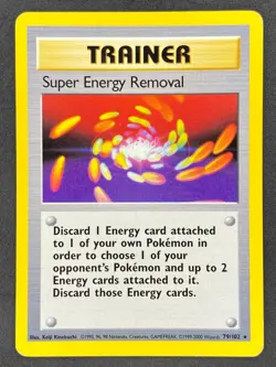 Pokemon Super Energy Removal Shadowless 79/102 BS Base Set Unlimited LP/NM - Image 1
