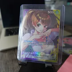 One Piece CCG Charlotte Pudding OP08-058 Leader Alt Art Holo Two Legends - Image 1