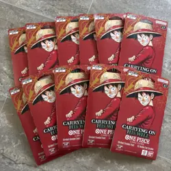 One Piece TCG OP-13 Carrying On His Will Sleeved Booster Pack Lot of 10 English - Image 1