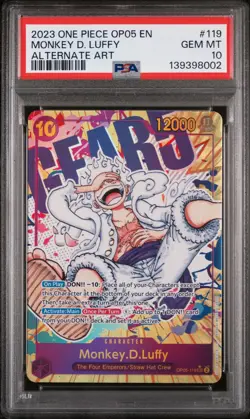 2023 ONE PIECE OP05-AWAKENING OF THE NEW ERA #119 MONKEY D. LUFFY PSA 10 - Image 1