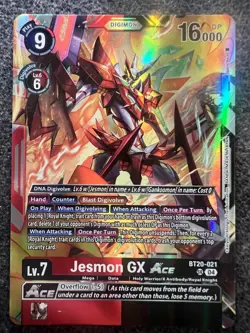 Digimon Card Game Jesmon GX ACE BT20-021 SR NM - Image 1
