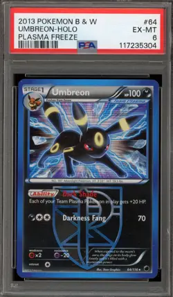 Pokemon Umbreon Plasma Freeze Holo Rare #64 PSA 6 - Image 1