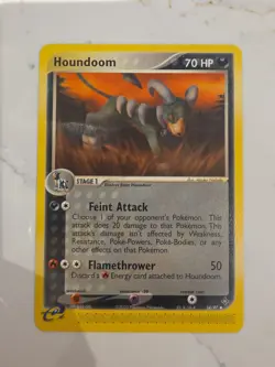 Pokemon TCG Houndoom EX Dragon Uncommon Card 34/97 LP - Image 1