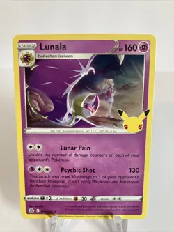 Pokemon TCG Lunala Celebrations 015/025 Holo Holo Rare- NM - Image 1