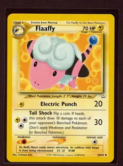 Flaaffy Non-Holo 2001 WOTC Pokemon Card 28/64 Neo Revelation Set NM/M - Image 1