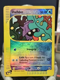 Pokemon TCG Shellder 129/165 Reverse Holo Common Card Expedition Base Set - Image 1