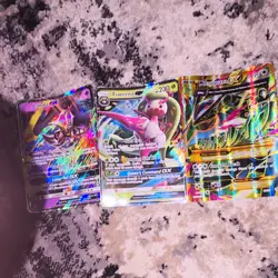 JUMBO Pokemon TCG 3-Card Lot Lunala GX Tsareena GX M Rayquaza EX Holo Eng 2017 - Image 1