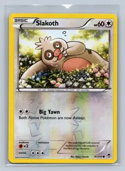 Pokemon TCG XY - Furious Fists #81/111 Slakoth Reverse Holo - Image 1