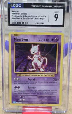 Mewtwo Pokemon TCG Classic 014/034 CGC 9 Holo Classic Collection - Image 1