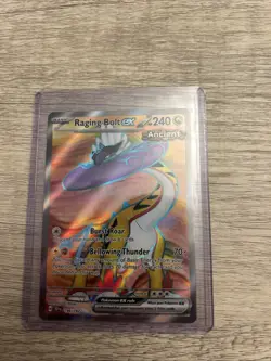 Pokemon TCG Raging Bolt EX 196/162 Temporal Forces Full Art Near Mint Condition - Image 1