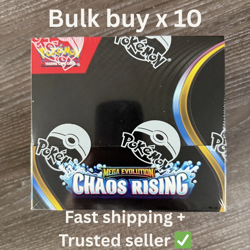 10 x Pokemon TCG Mega Evolution: Chaos Rising Booster Box 36 Packs English - Image 1