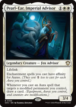 MTG Magic 1x Pearl-Ear, Imperial Advisor (M/NM) Commander Secrets of Strixhaven - Image 1