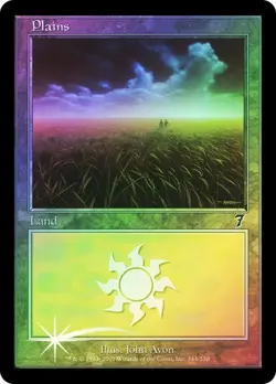 7th Edition MTG FOIL Plains (#344) Magic - Image 1