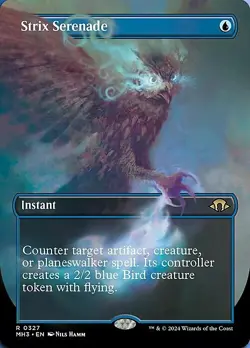 Magic The Gathering MTG STRIX SERENADE BORDERLESS Modern Horizons 3 NM Near Mint - Image 1