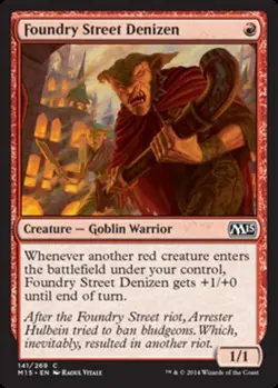 1x Foundry Street Denizen - Foil MTG - Magic 2015 - Light Play - Image 1