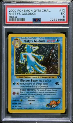 2000 POKEMON GYM CHALLENGE HOLO #12 MISTY'S GOLDUCK PSA 5 - Image 1