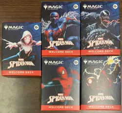 MTG MAGIC THE GATHERING SPIDER-MAN WELCOME DECKS 5 DECK SET FACTORY SEALED 🕷 - Image 1