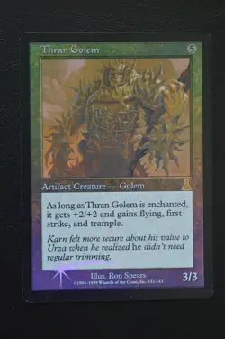 Magic The Gathering MTG THRAN GOLEM FOIL Urza's Destiny MP Moderately Played - Image 1