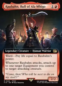 1x Raubahn, Bull of Ala Mhigo (#465) - Extended Art NM Eng MTG - Final Fantasy - Image 1