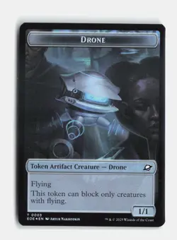 Robot // Drone Double-Sided Token 10 // 3 Foil Edge of Eternities MTG NM - Image 2