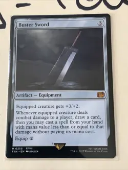 Buster Sword Final Fantasy Regular, MTG, Pack Fresh! - Image 2