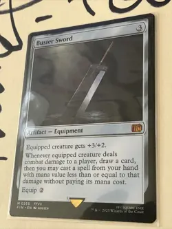 Buster Sword Final Fantasy Regular, MTG, Pack Fresh! - Image 4