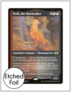 1x Zirda, the Dawnwaker, Etched Foil, Magic the Gathering MTG NM - Image 1