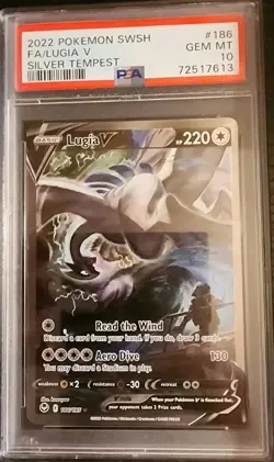Pokemon 2022 Lugia V 186/195 Alt Art Silver Tempest GEM MINT PSA 10 - Image 1