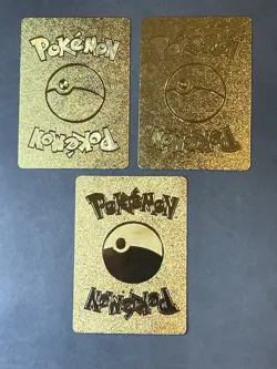 Pokemon Novelty Mewtwo Gold Full Fan Art Card Lot (3) EX GX Tag Team Mew Promo - Image 5
