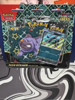 Pokemon Paldean Fates Tech Sticker Collection Complete Set 3 Blisters !! - Image 1