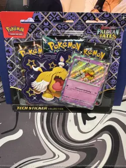 Pokemon Paldean Fates Tech Sticker Collection Complete Set 3 Blisters !! - Image 5