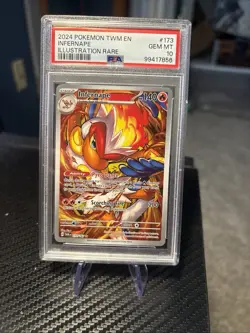 2024 Pokemon TWM EN Illustration Rare #173 Infernape PSA 10 GEM MINT - Image 1