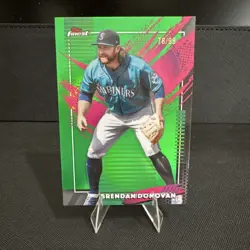 Topps Finest 2026 Brendan Donovan Seattle Mariners #214 Green rare /99 - Image 1