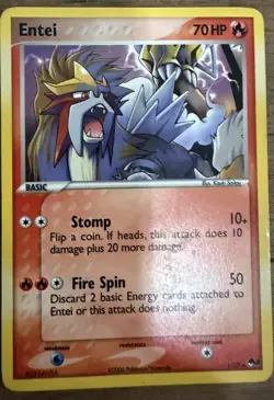 Gem Mint Entei - 1/17 - Holo Rare Pokemon POP Series 2 - Image 1