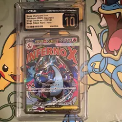 CGC Pristine 10 Mega Charizard X ex 223/193 Mega Dream ex MAR Holo JP 2025 - Image 1