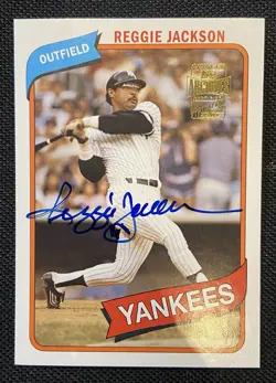 2003 Topps Archives REGGIE JACKSON AUTO Fan Favorites Autograph SP SSP RARE - Image 1