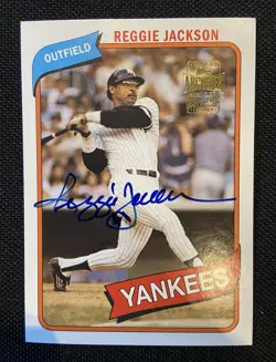 2003 Topps Archives REGGIE JACKSON AUTO Fan Favorites Autograph SP SSP RARE - Image 3