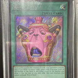 Konami Pot of Sloth CORI-EN061 Chaos Impact Secret Rare Holo 1st Ed EN 2020 - Image 2