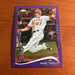 2014 Topps Chrome #1 Mike Trout Purple Refractor LA Angels - Image 1