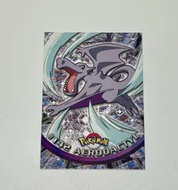 Pokemon AERODACTYL #142 Non-Holo Topps Blue Logo TV Animation Vintage 2000 LP - Image 1