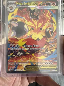 Mega Emboar ex 273/217 SIR Full Art Secret Rare Pokemon Ascended Heroes MINT - Image 4