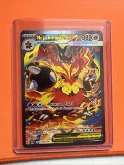 Pokemon TCG Mega Evolution Ascended Heroes Mega Emboar EX SIR 273/217 NM - Image 1