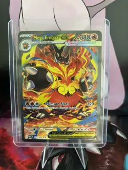 Mega Emboar ex 273/217 SIR Full Art Secret Rare Pokemon Ascended Heroes NM - Image 1