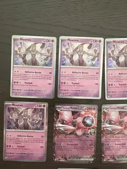 Pokemon TCG Mewtwo & Mew GX Mewtwo Card Lot 10 Cards Holo - Image 2