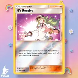 N's Resolve 200/236 Cosmic Eclipse Reverse Holo Pokemon TCG Card NM - Image 1