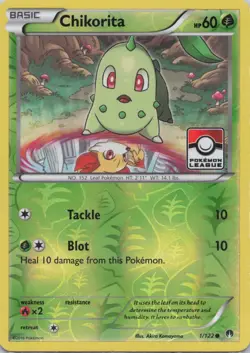 CHIKORITA (POKEMON LEAGUE) 1/122 HOLO LEAGUE & CHAMPIONSHIP CARDS POKEMON NM/M - Image 1
