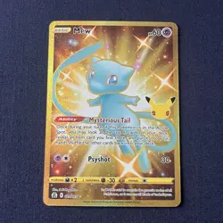 Mew 025/025 NM Gold Secret Rare Card Celebrations Pokemon TCG - Image 1