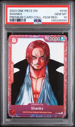 2023 ONE PIECE PREMIUM CARD COLLECTION -ONE PIECE FILM RED- #016 SHANKS PSA 10 - Image 1