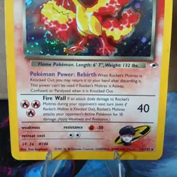 Pokemon TCG Rockets Moltres Holo Rare Card 12/132 Gym Heroes MP - Image 3
