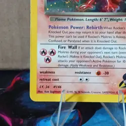 Pokemon TCG Rockets Moltres Holo Rare Card 12/132 Gym Heroes MP - Image 5